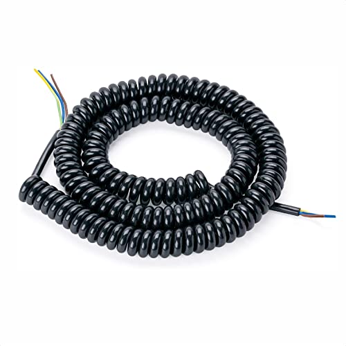 ORION LIGHTSTYLE Spiralkabel 3 adrig Spiralleitung Spiral Verlängerung Elektrokabel Leuchtenkabel Lampenkabel schwarz