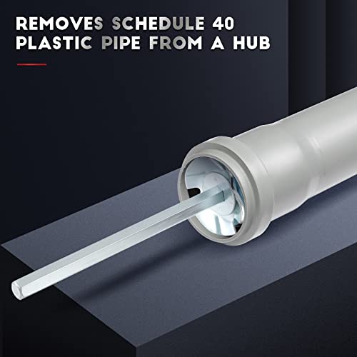 Plumbing Fitting Saver Bit Socket Saver, For 1/2" Speed Power Drill, Pipe Reamer Tool For Removing Sch 40 From Hub, Bit Fitting Saver Inside Pipe Cutter For Abs Pvc Pipe (2 Inch) #TOP2