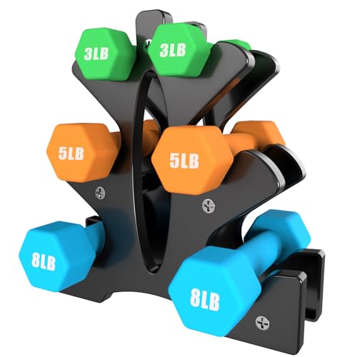 Portzon Weights Dumbbells 10 Colors Options Compatible with Set o...