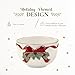 Spode Christmas Tree Ribbons Tea Light Candle Holder, 22K Gold Accents on Fine Earthenware, 3.75