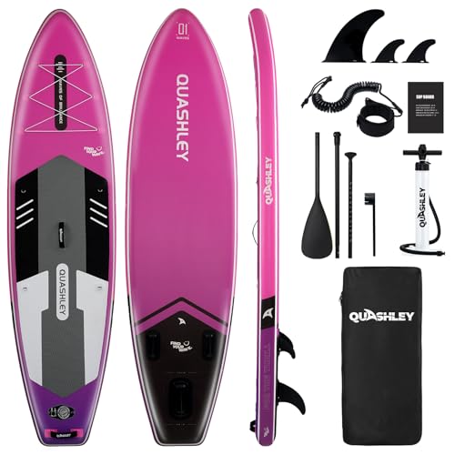 Planche à pagaie gonflable iSUP durable Quashley de 86,4 cm avec sac à dos et pompe