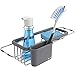 Shanik Premium Quality Sink Organizer - Soap and Sponge Holder for the Kitchen Sink, Sponge Rack with Rack and Cup for Kitchen Sink Accessories, Adjustable Length 11.8 Inch to 16.8 Inch