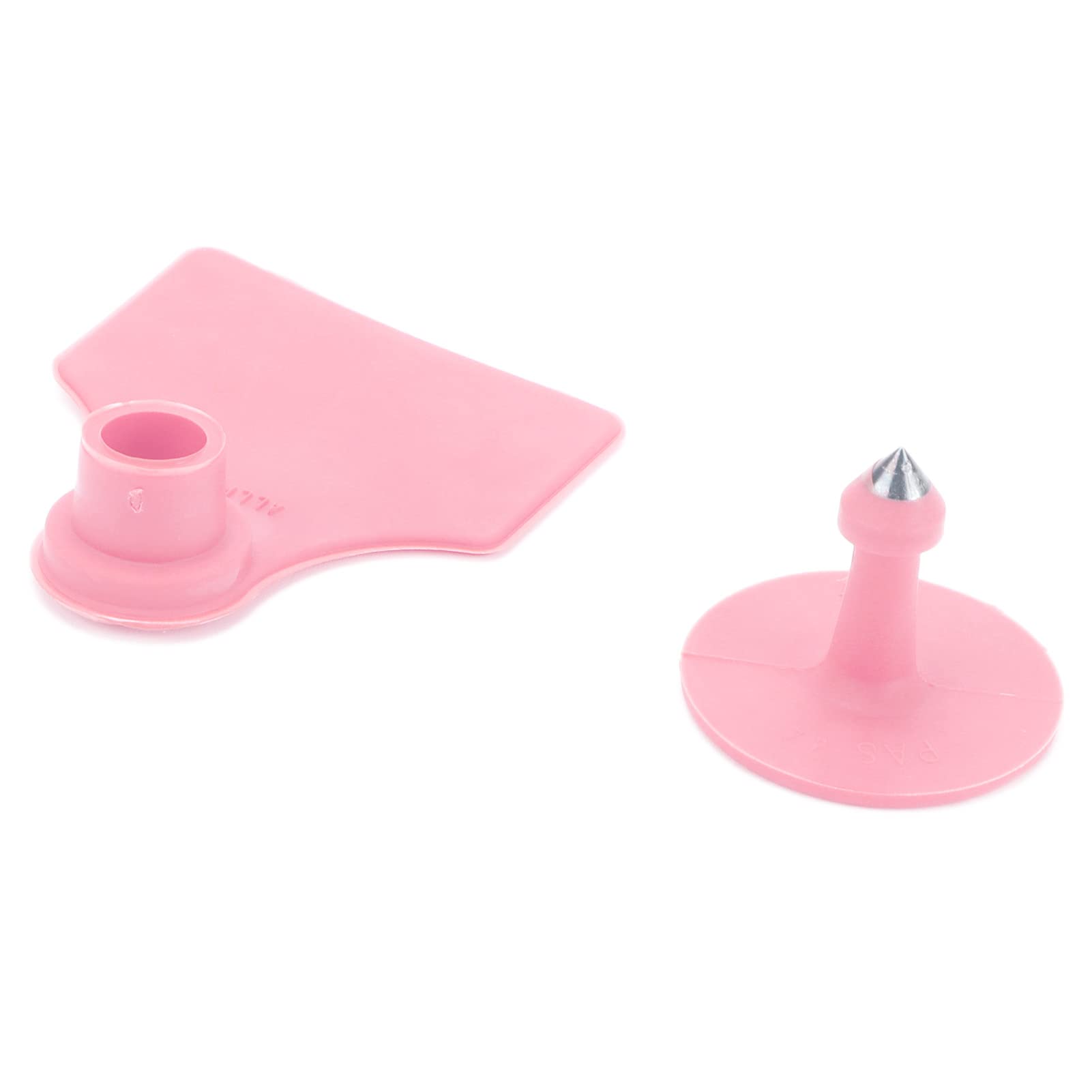 Wakects Etichetta Auricolare in Plastica per Orecchie di Maiale Vuota, 100 Set, 5 X 4 Cm, con Spilli Inclusi, per Ovini, Bovini, Suini, Identificazione del Bestiame, Allevamento Agricolo, (PINK)