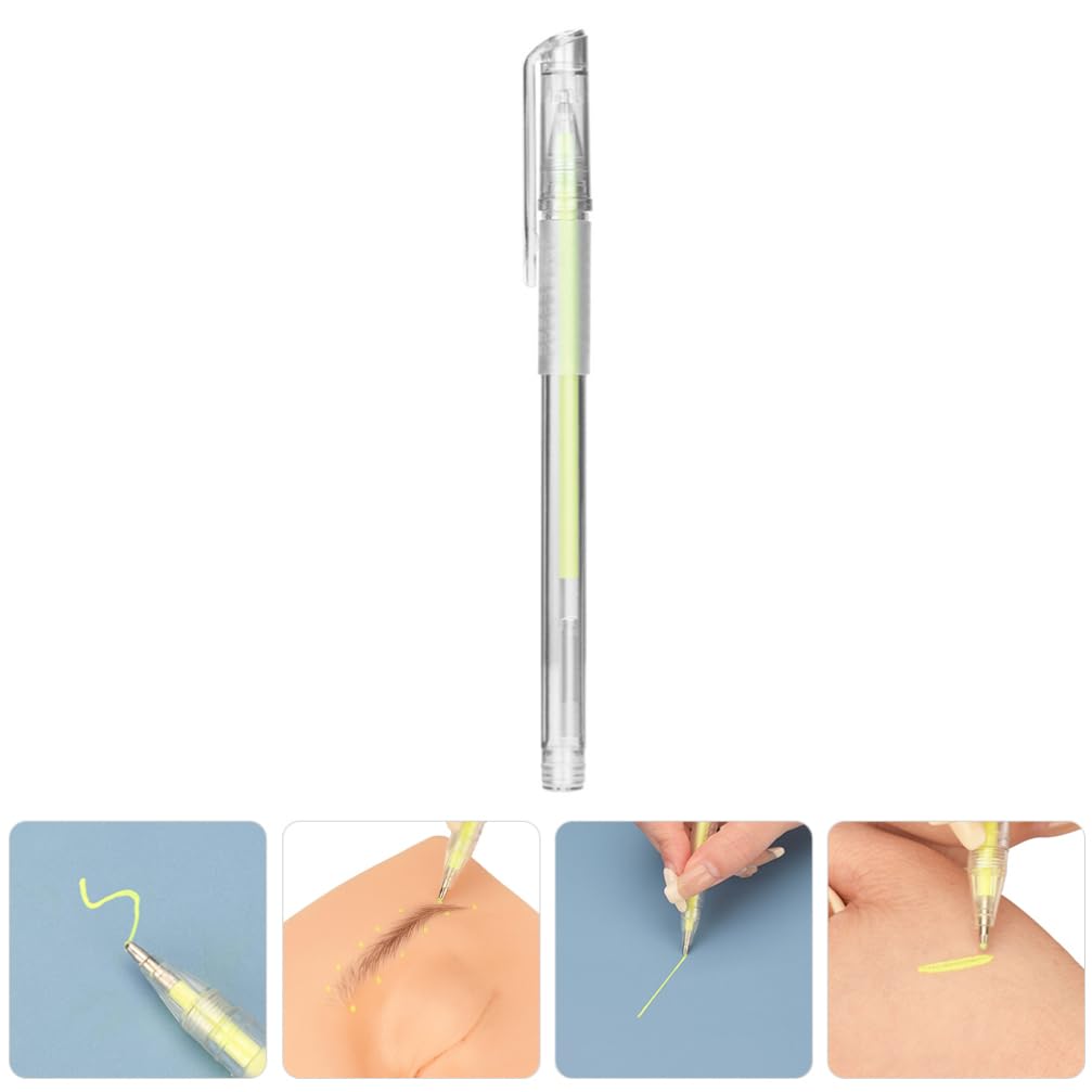 Alipis Professional Tip Pen: Pen Water-resistant Maker Oil Position Eyebrow Cosmetics, Yellow