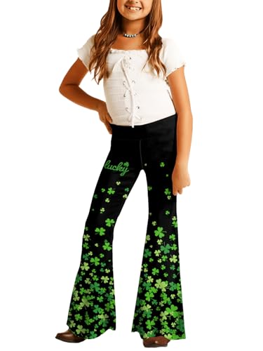 Image of Deerose Girls Halloween Hippie Bell Bottom Pants High Waist Flare Pants 5-14 Years