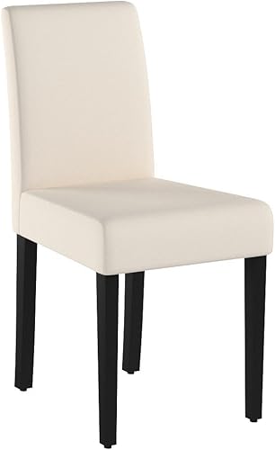 Miniatura 5 de Sillas de comedor de estilo urbano, de piel y con patas de madera maciza, 76.2 cm, 4 Beige,Negro,Gris,https://www.amazon.com/dp/undefined