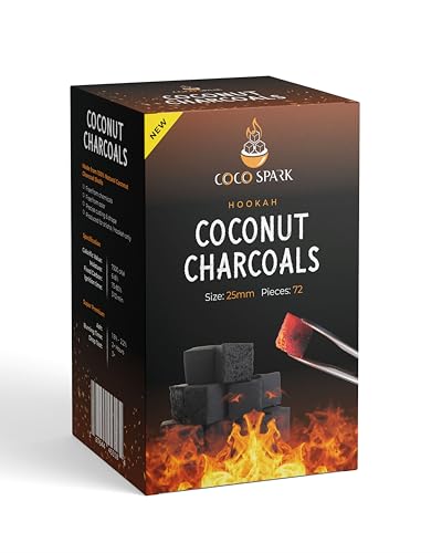 Coconut Hookah Charcoals- 72 Pieces