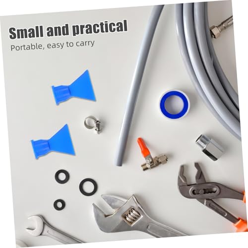 2pcs Plastic Sealant Finishing Tool Nozzle Flat Glue Applicator Tips for Caulking Dispenser Threaded Design for Secure Fit Efficient Application for Doors Windows4