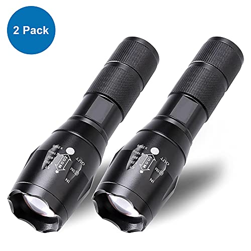 Mmobiel 2X Led Tactical Flashlight Survival Gear - 1000 Lumen, Zoomable In 5 Modes, Water Resistant, Camping Flashlight For Survival, Camping, Emergency, Outdoor #TOP1