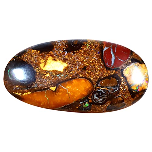 Opale rocheuse multicolore de 10.50 ct pour créer un pendentif en poire cabochon