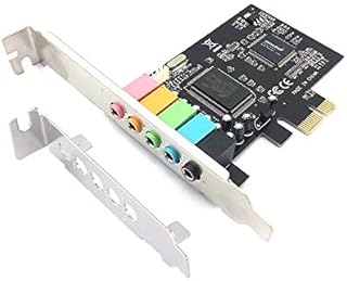 Padarsey PCIe Sound Card, 5.1 Internal Sound Card for PC Windows 7 with Low Profile Bracket, 3D Stereo PCI-e Audio Card, CMI8738 Chip 32/64 Bit Sound Card PCI Express Adapter