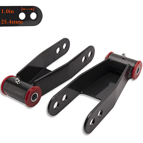 2 Rear Drop Lowering Shackle - 2 Inch Drop Shackles for Silverado 1500 Sierra 1500 1988-2019 Chevy and GMC C1500 C2500 1988-1998 Replaces # 410520