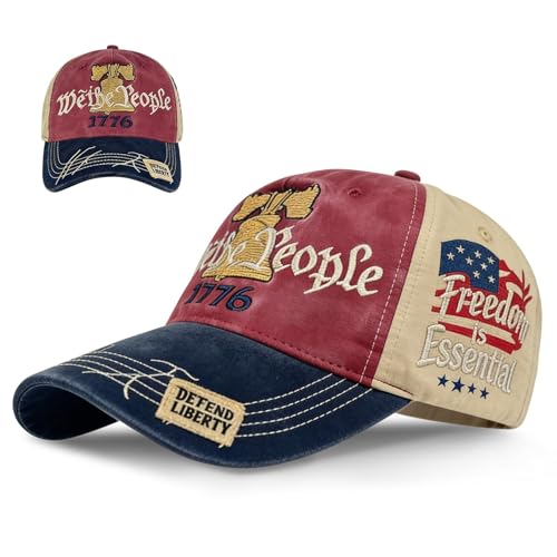 1776-2026 Anniversary hat 250 Years American Anniversary Cap Adjustable & Embroidered Canvas Baseball Hat for Independence Day/Patriotic Events 250th US Hat for Men&Women