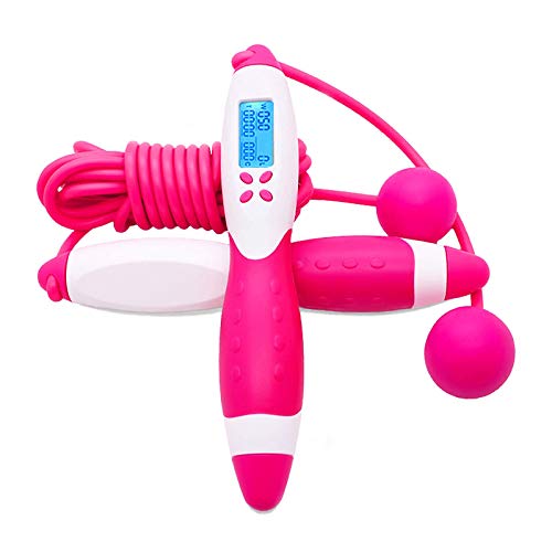 BEDDYB Jump Rope, Digital Weighted Handle Workout Jumping Rope with Calorie Counter for Training Fitness, Adjustable Exercise Speed Skipping Rope for Men, Women, Kids, Girls.
