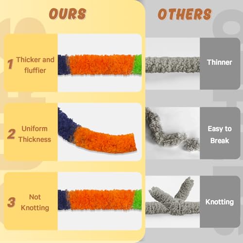 Image of Inhand Chunky Chenille Yarn for Hand Knitting, Thick Bulky Blanket Yarn for Crocheting, Soft Fluffy Yarn for Crochet Gifts & Crafts for Women /Beginners, 8 Pack (29.5 yds /8.4 oz Each), Rainbow-Mix