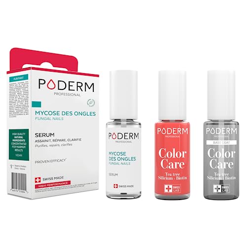 Mycose ongles traitement PODERM et vernis rose corail pour de jolis pieds en été