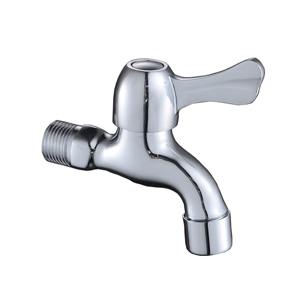 QHQQXN Miscelatore per lavabo monocomando, Rubinetto Multifunzione a Doppio Uso per Piscina per Lavatrice, Rubinetto Singolo Freddo ad Apertura Rapida in Rame Stile Europeo, interfaccia G1/2, Facile