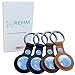 Produktbild REHM Premium AirTag Schutzhülle aus PU-Leder, 4er Pack, AirTag Tracker-Abdeckung, AirTags Case Cover, Schlüsselanhänger für Apple Air Tag, Hülle, Keychain