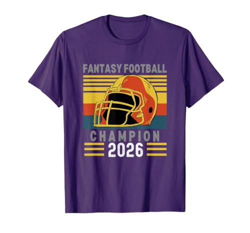 Fantasy Football 2026 League Champion Winner, 2026 FFL Champ T-Shirt, Men, Purple, XX-Large