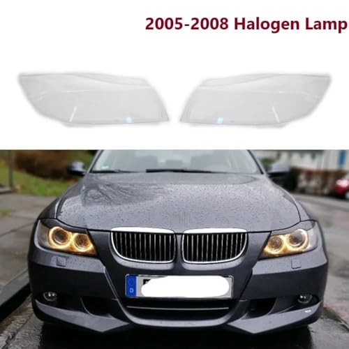 Couvercle lentille phare avant gauche pour BMW E90 E91 2005-2008 halogène en verre transparent