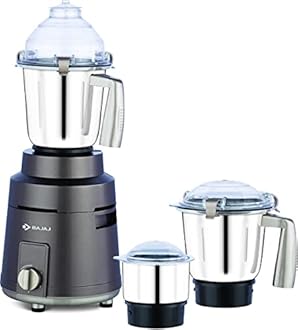 Bajaj Herculo 1000W Powerful Mixer Grinder | 3 Jars | Nutri-Pro Feature | Multifunctional Blade | 2 Yr Warranty 【Coffee Brown And Gold】