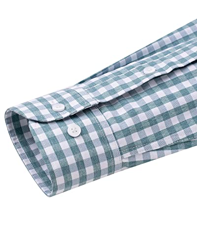 Image of Alimens & Gentle Mens Solid Oxford Shirt Long Sleeve Dress Shirt Work Casual Button Down Shirts with Pocket