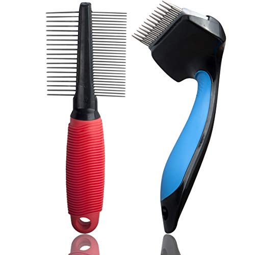 Senshi Japan Smart Pets Dog De-Shedding Rake kam - Perfect voor het dematteren van honden groot en klein - krijgt zich te ontdoen van knopen, matten, dood en verwarde haar bont ondervacht