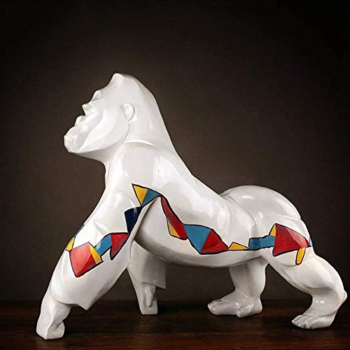 Gfdj Gorilla Statue Ornaments Abstract Animal Resin Figure Sculpture For Home Decoration Office Bar Accessories Gifts Crafts 60X27X50Cm #TOP3
