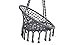 Hammock Chair Macrame Swing - Max 330 Lbs-Hanging Cotton Rope Hammock Swing Chair for Indoor and Outdoor Use (Black)