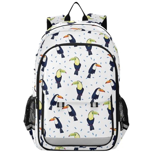 Kids Cute Toucan Backpack for Boys Girls Schoolbag Children Teens Elementary Middle School Bags Lightweight Student Bookbag