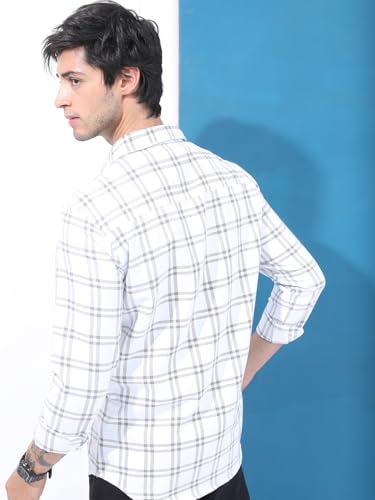 Image of Highlander Men's Slim Fit Check Shirt for Men | Check Shirt | Long Sleeves | Regular Collar | Shirts for Men