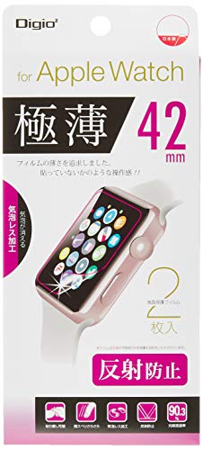 ナカバヤシ Apple Watch 42mm用 液晶保護フィルム 反射防止 2枚入り SMW-AW421FLGT