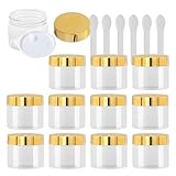 Photo Gallery yancaer 12 pezzi da 50 ml trasparente plastica crema barattoli vasetto con oro coperchio, scatolette tonde d50mm x h44mm, per cosmetici creme vuoti contenitore cosmetico Photo Gallery yancaer 12 pezzi da 50 ml trasparente plastica crema barattoli vasetto con oro coperchio, scatolette tonde d50mm x h44mm, per cosmetici creme vuoti contenitore cosmetico