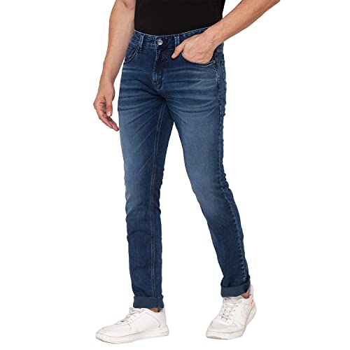 Image of Spykar Men's Slim Fit Low Rise Casual Jeans