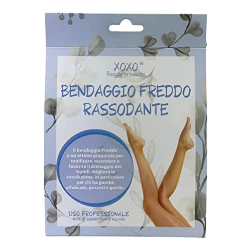 Vendaje Drenante Piernas | Vendaje anticelulítico, reafirmante, reductor | Tratamiento adelgazante profesional 18 m listo para usar (2 x 8 m) (FREDDO REASSODANTE)