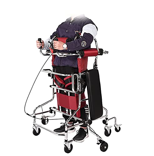 SXYKXYDL Andador Vertical con Asiento para Personas Mayores - Andador de 8 Ruedas con Altura Ajustable | Bipedestador para rehabilitación de hemiplejia | Andador portátil para Adultos