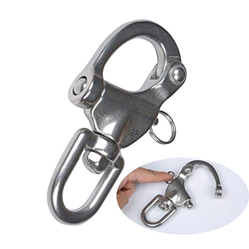 Mx Swivel Eye Snap Shackle 2-3/4" Quick Release Stainless Steel Marine Boat Sailing Rigging Clip Shackle 2Pcs #TOP6