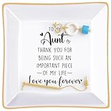 Titanape Tantengeschenke – Thank You for Being Such An Important Piece of My Life – Schmuckschale für Schmuck, beste Tante Geburtstag für Tante Geschenke von Nichte Neffe