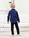 FoWear Toddler Boy Clothes 3Pcs Plaid Shirt with Pocket with Long Top and Jean Pants Toddler Boy Winter Clothes Blue 2-3T