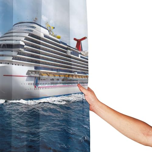 Rideau de douche en polyester croisière 183x183 cm avec 12 œillets