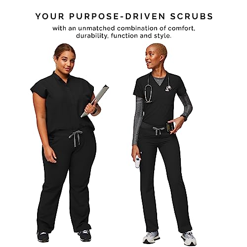 FIGS Kade Cargo Scrub Pants for Women - Black, XS - Thumbnail 6