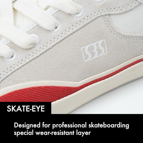 Image of Skateboard Shoes for Men Leather Low Top Pro Skateboarding Training Casual Sneakers