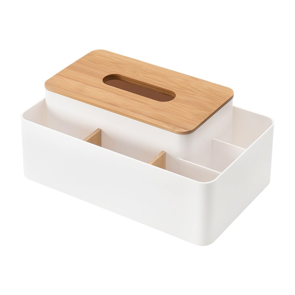 Tissue Holder Dispenser Tissue Box with Lid and Storage Compartment Holder for Bathroom Countertops for Living Room