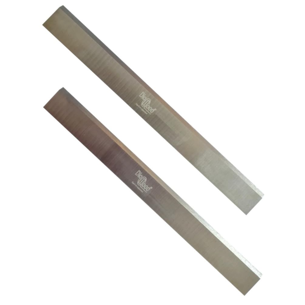 2 X Fers de Rechange pour Raboteuse ou Dégauchisseuse | Lames de Rabot Réaffutables | 200 x 20 x 2.5 mm | Outil de Travail du Bois Dur ou Bois Tendre | Acier HSS