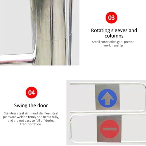 Stainless Steel Automatic Swing Gate, Safety Rebound Spring-Loaded Door for Libraries, Stores, Child & Pet Proofing - Durable & Easy to Install