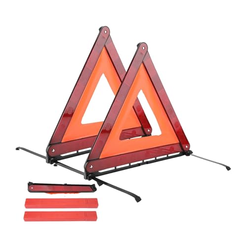 Kit 2 Triángulos Reflectivos Plegables para Emergencia Vehicular miniatura 1