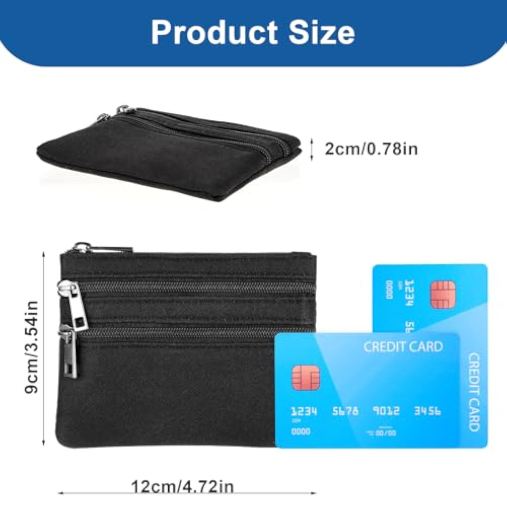Mini Change Pouch with Zip Key Ring