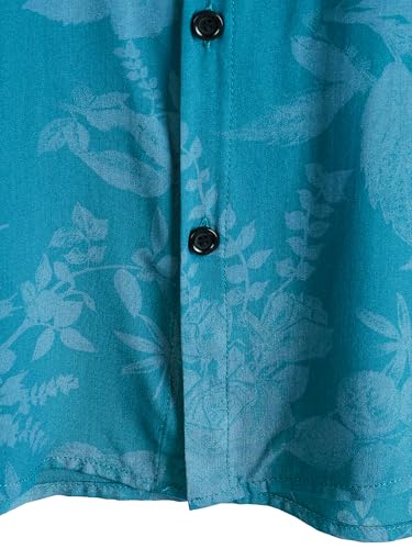 Image of JOTOOK Mens Hawaiian Shirt Short Sleeve Button Down Tropical Shirts Casual Floral Summer Beach Shirt