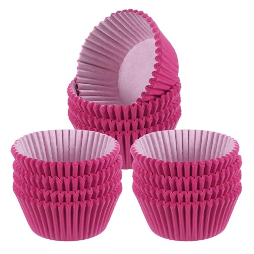 QUARKZMAN 300 Conteo Forros para Cupcakes Rojo Rosa Forros para Cupcakes Tamaño Estándar Papeles para Muffins Envolturas para Cupcakes a Prueba de Grasa para Fiestas Bodas Cumpleaños