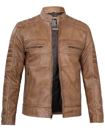 fjackets Cafe Racer Austin Camel Yellow Disc | [1101467] 3XL